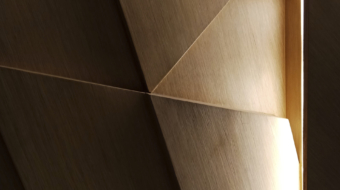 Light falling on a wooden abstract design